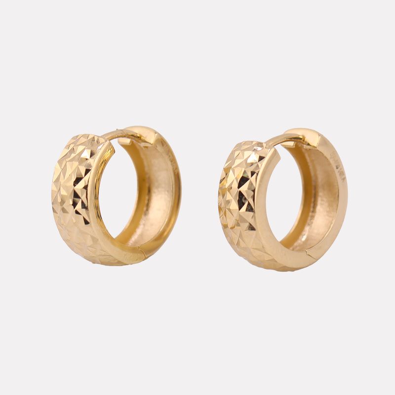 Aretes Huggies Relim. 14K 2g